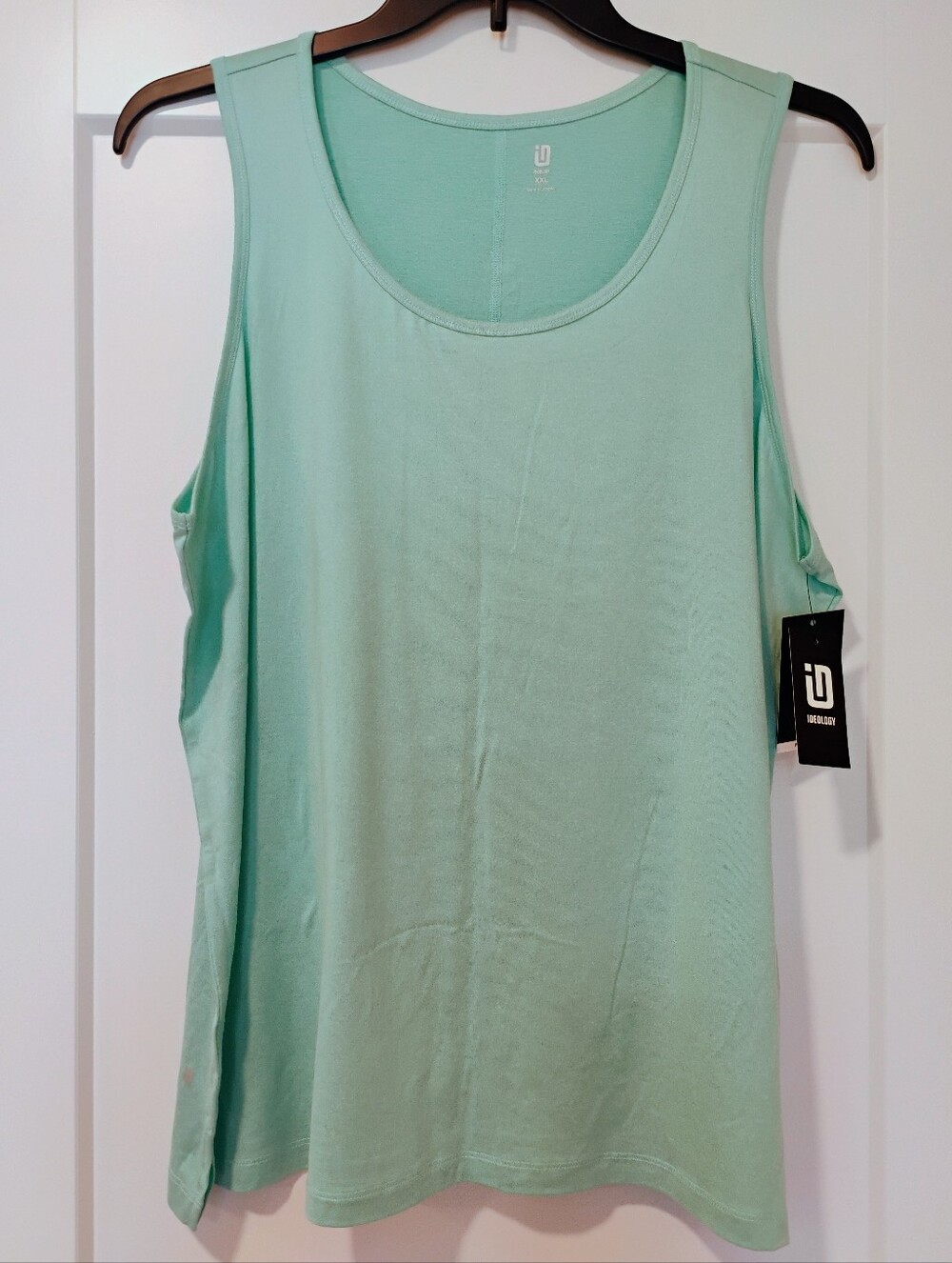 NWT 2XL Ideology Aqua Blue Scoop Neck Active Gym Workout Tank Top UPF 30+ NEW